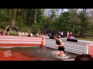 girl crashes into steeplechase