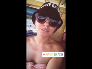 alexandra stan naked on maho beach (june 2018) big ass milf